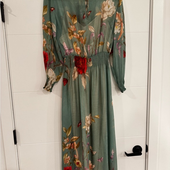 Zara Green Floral Long Sleeve Dress
Size L 
Brand New with tags - Picture 5 of 5